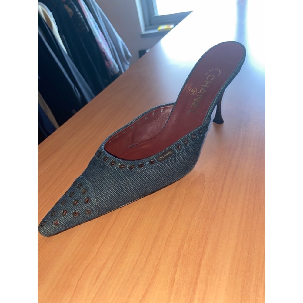 Chanel Denim Pointed Toe Pumps